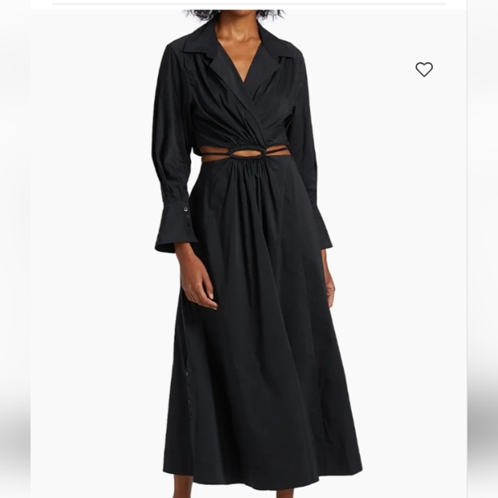 NWT Jonathan Simkhai Midnight Blue Cotton Alex Dress XS